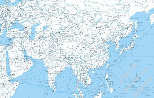 求图片:世界地图 标明七大洲 四大洋 地中海 英美法德中印 底格里斯河